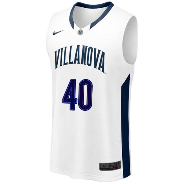 Men #40 Denny Grace Villanova Wildcats College Basketball Jerseys Sale-White - Click Image to Close